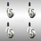 Service Caster 3 Inch 316SS Gray Polyurethane Swivel 1-1/8 Inch Expanding Stem Caster Set SCC SCC-SS316EX20S314-PPUB-118-4 - alternate 3